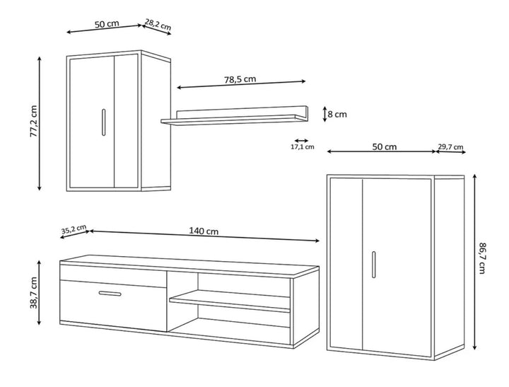 Conjunto Muebles de Salón Eco.