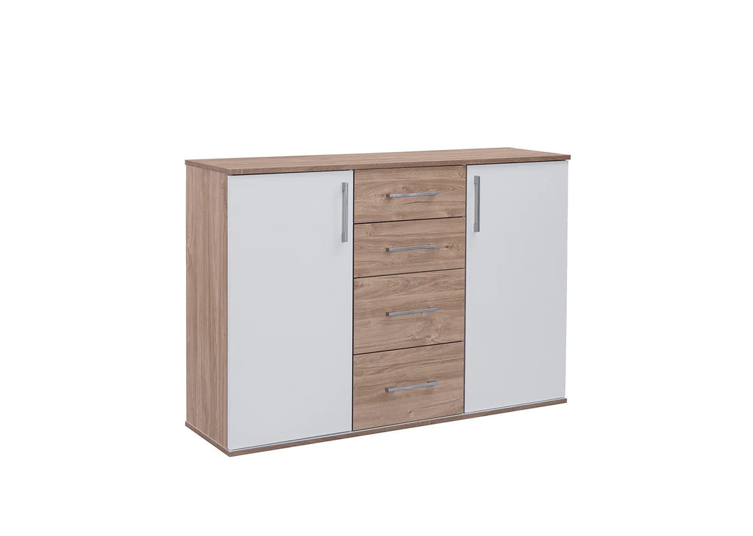 Cómoda Aparador Joana 2 Puertas y 4 Cajones
