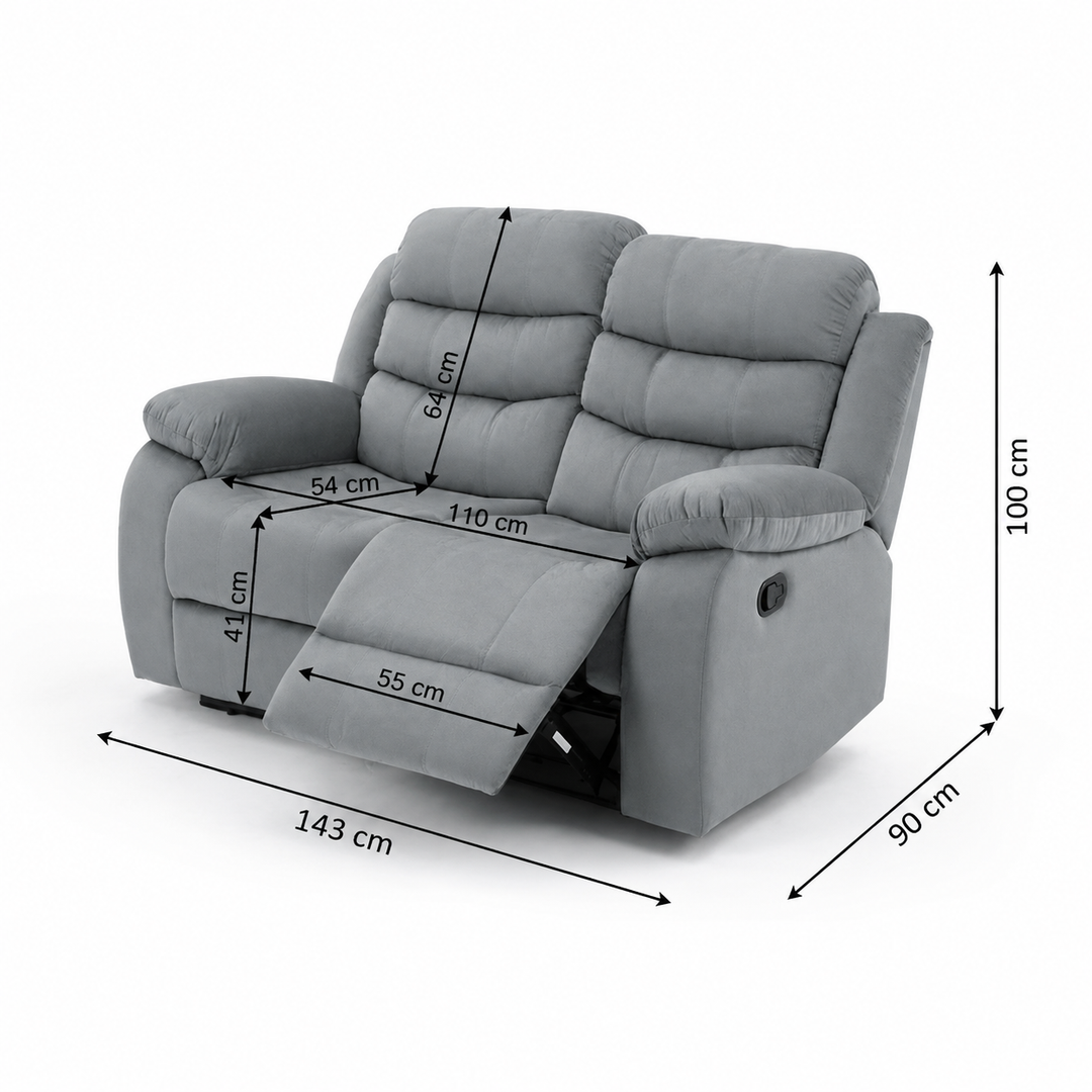 Sofa Reclinable Manual Houston 2 Plazas