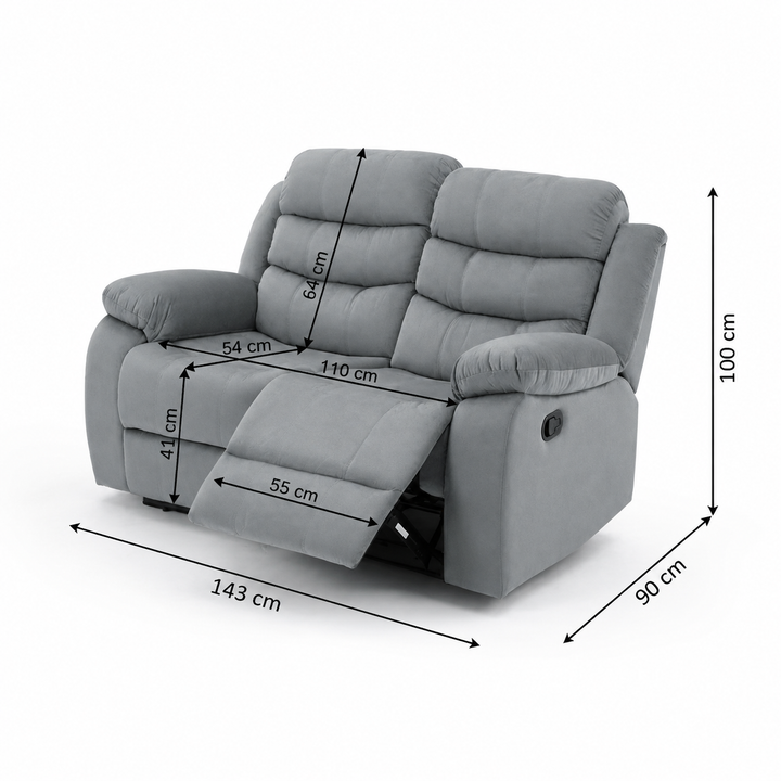 Sofa Reclinable Manual Houston 2 Plazas