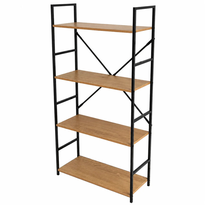 Estantería Organizadora de 4 Niveles con Estructura Metálica y Acabado Madera Estantería Organizadora de 4 Niveles con Estructura Metálica y Acabado Madera 1/3 Estantería Organizadora de 4 Niveles con Estructura Metálica y Acabado Madera