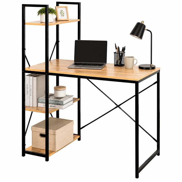 Escritorio Industrial con Estantería 120cm DNZ1260DG