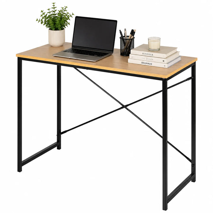 Escritorio madera y acero 100x40x70 cm BGZ1040AG