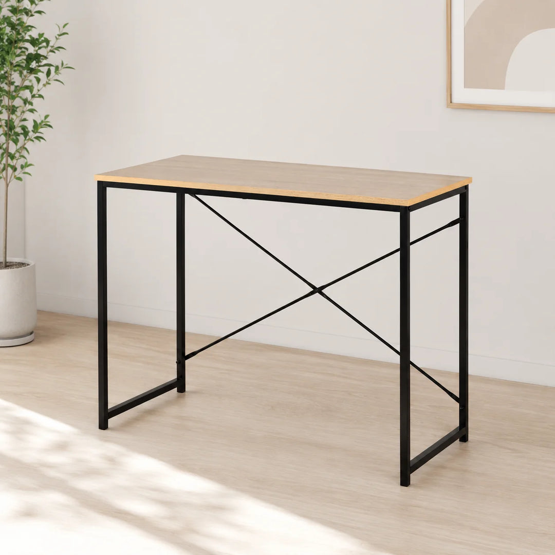 Escritorio madera y acero 100x40x70 cm BGZ1040AG