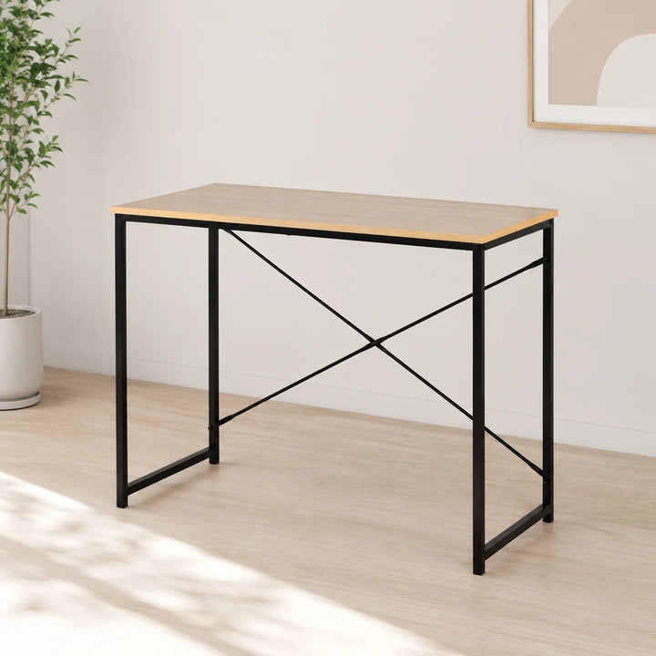 Escritorio madera y acero 100x40x70 cm BGZ1040AG