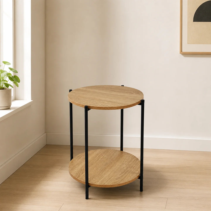 Mesa auxiliar con diseño nórdico industrial.YZ4356A