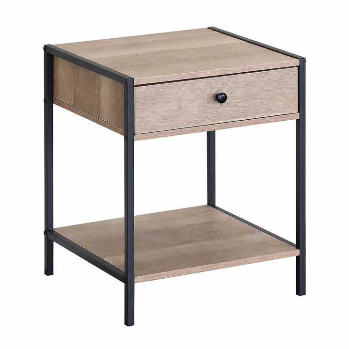 Mesita de Noche en Madera y Metal CTG404050