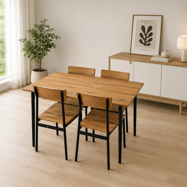 Mesa de Comedor Moderna – Diseño Industrial Escandinavo 110x70 cm