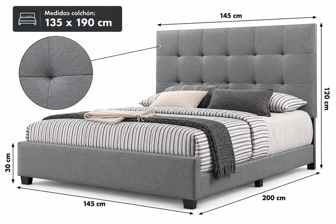 Cama Trizen (135 y 150cm x 190cm)