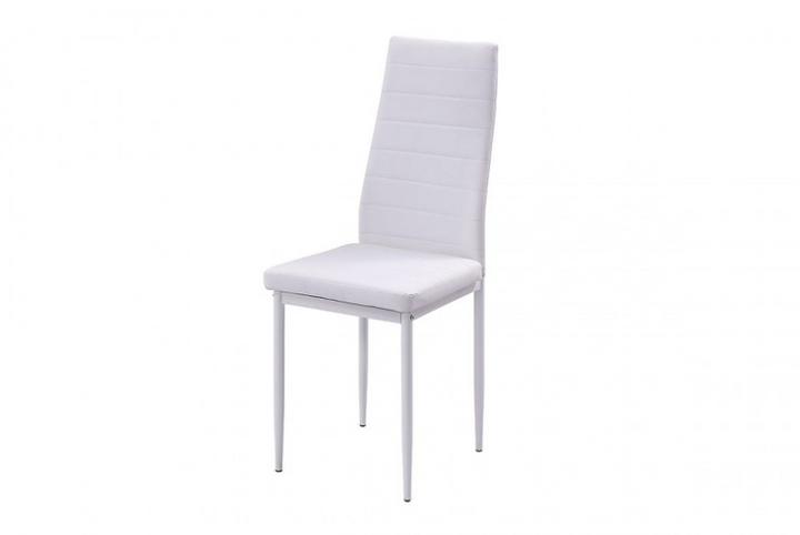Mesa de Cristal Templado 110x70cm + 4 Sillas Polipiel DT18.