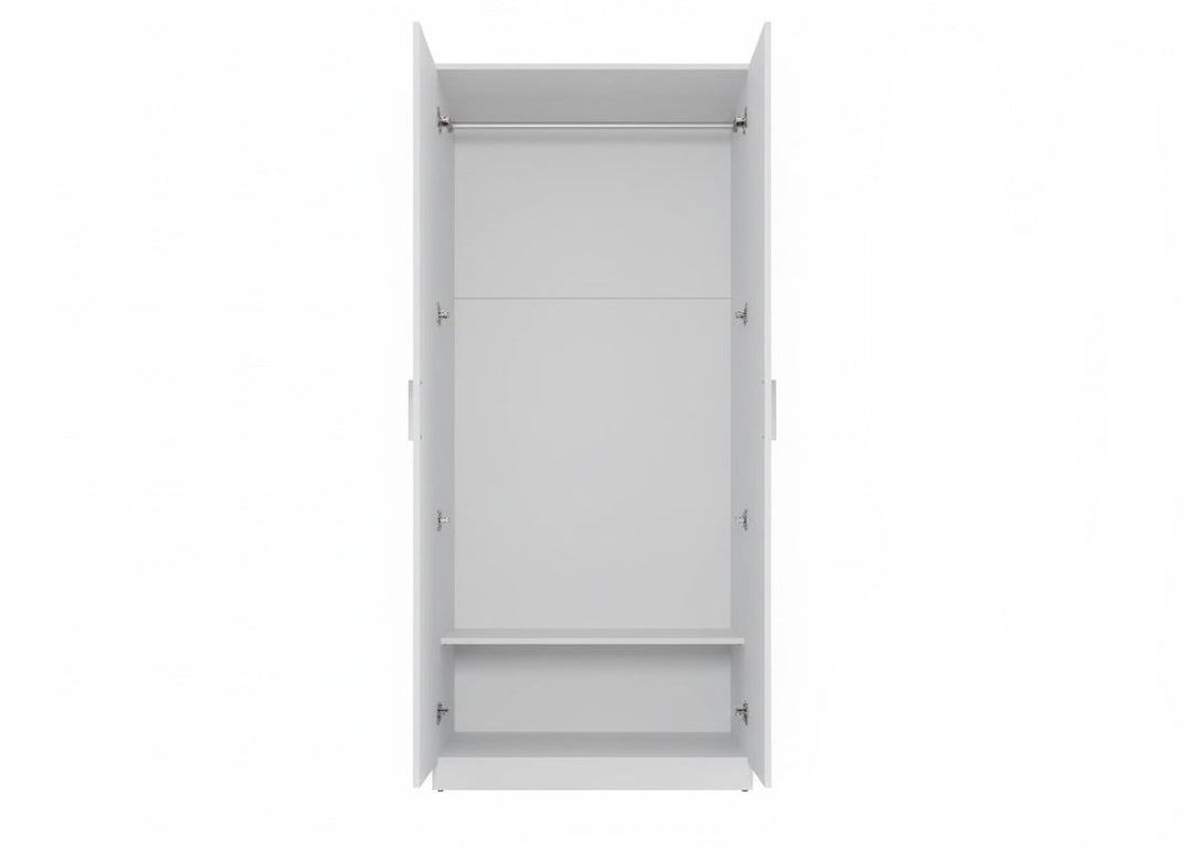 Armario de Dormitorio W 2 Puertas, con Espejo