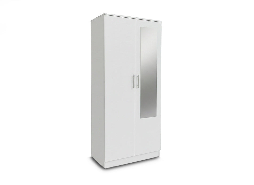 Armario de Dormitorio W 2 Puertas, con Espejo