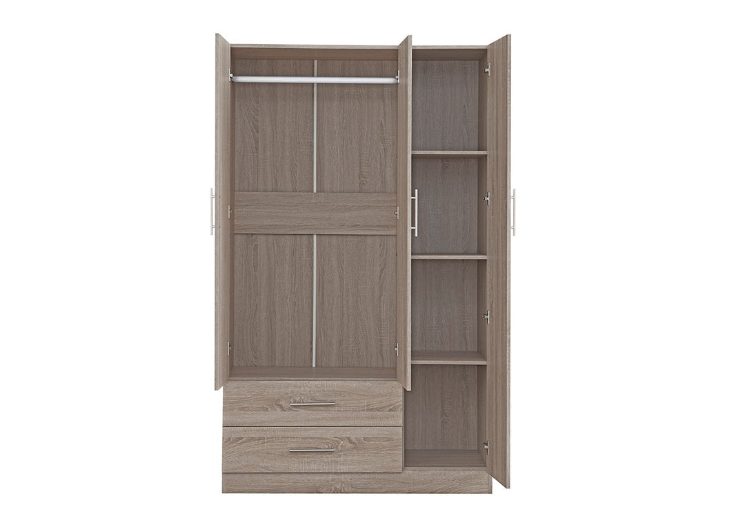 Armario de Dormitorio 3 Puertas W, con Espejo