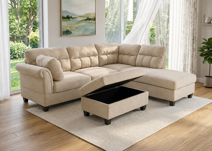 Sofá Rinconera Dama + Ottoman 260cm