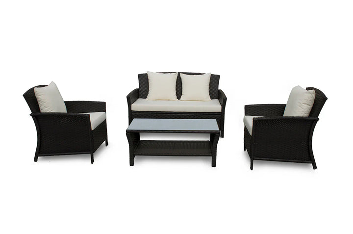 Sofa Newport + 2 Sillones + Mesa de Ratan PE. Muebles de Jardin y Terraza.