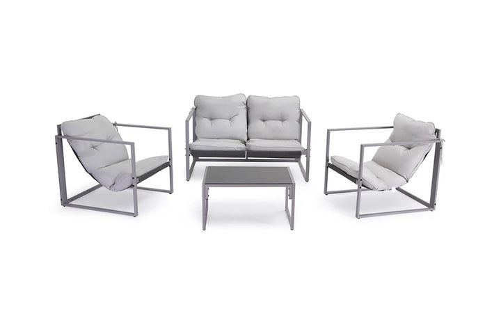 Conjunto Sofa + Mesa + 2 Sillas Roma. Muebles de Jardin y Terraza.