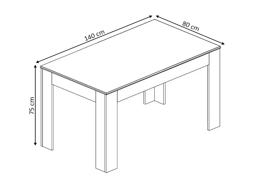 Mesa de Comedor o Cocina Mira MY 140cm