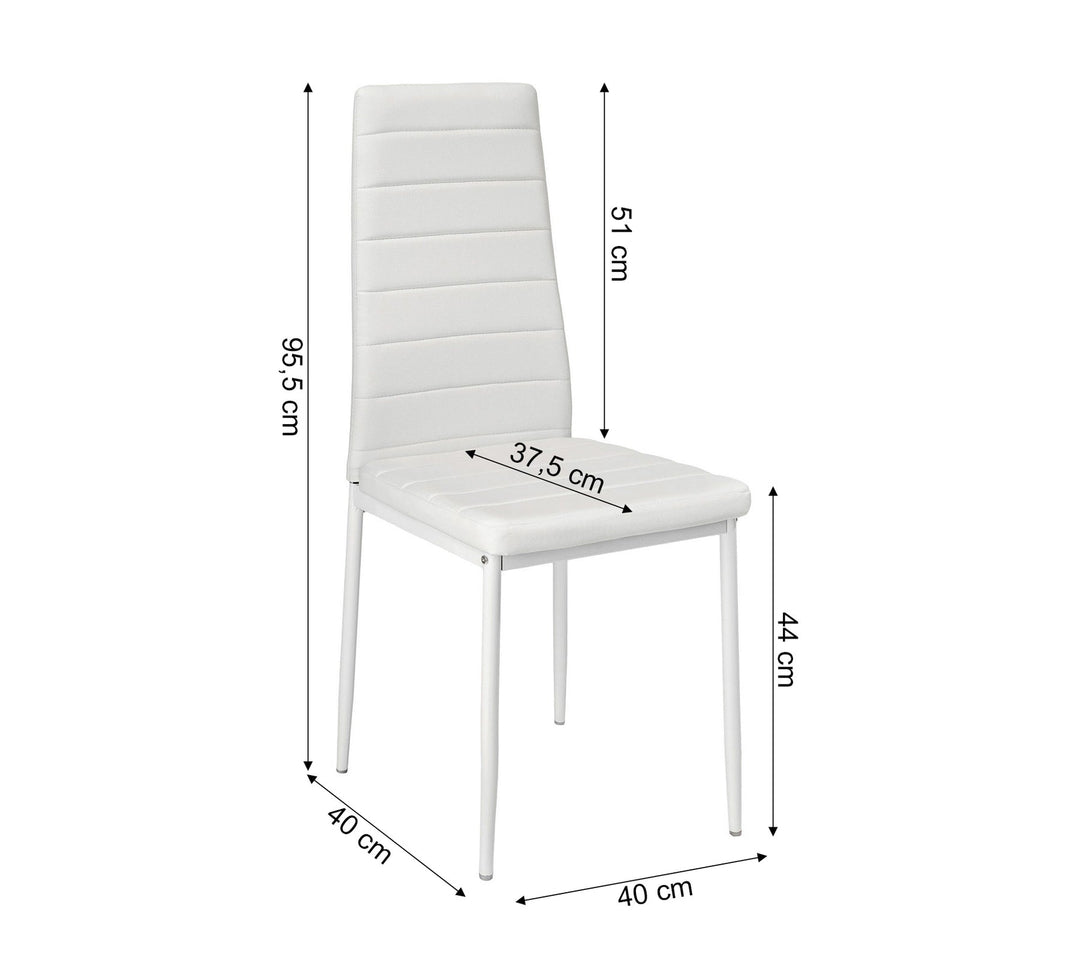 Mesa De Cristal Completa Extensible Con 6 Sillas Modelo DT58.