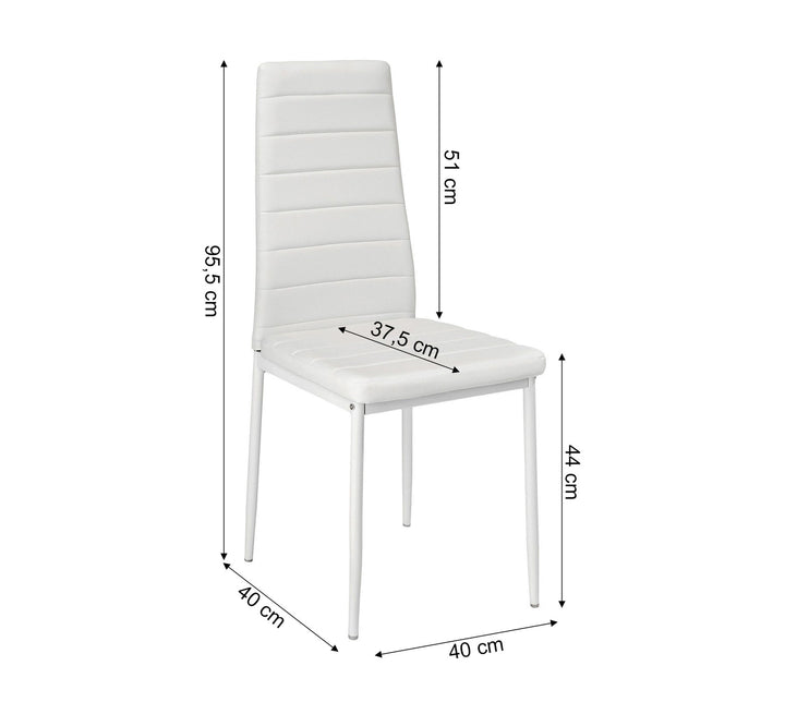 Mesa De Cristal Completa Extensible Con 6 Sillas Modelo DT58.