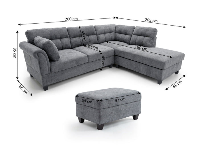 Sofá Rinconera Dama + Ottoman 260cm