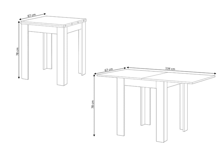 Mesa Auxiliar Extensible Feroe 134 cm.
