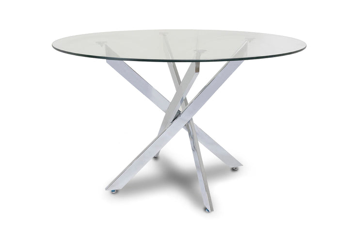 Mesa Redonda de Cristal Templado 120cm DT. Comedor o Cocina.