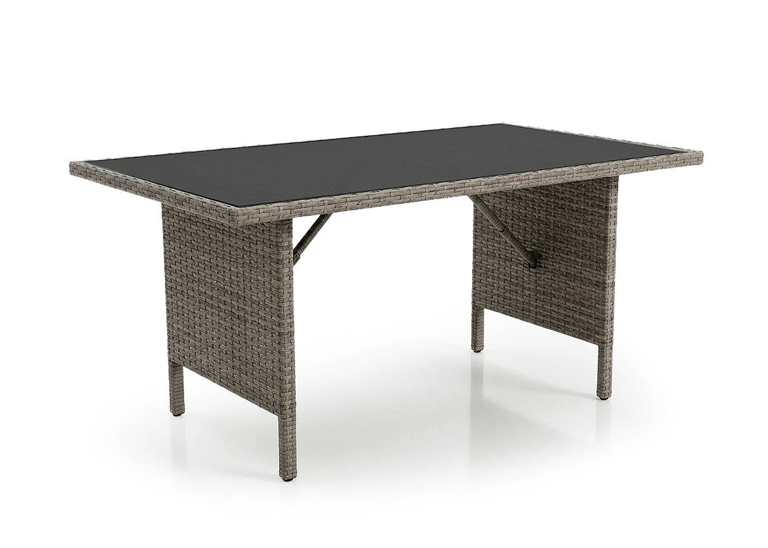Sofá + Mesa + 2 Sillones + 2 pufs Ratán PE. Muebles de Jardín y Terraza Sebas.
