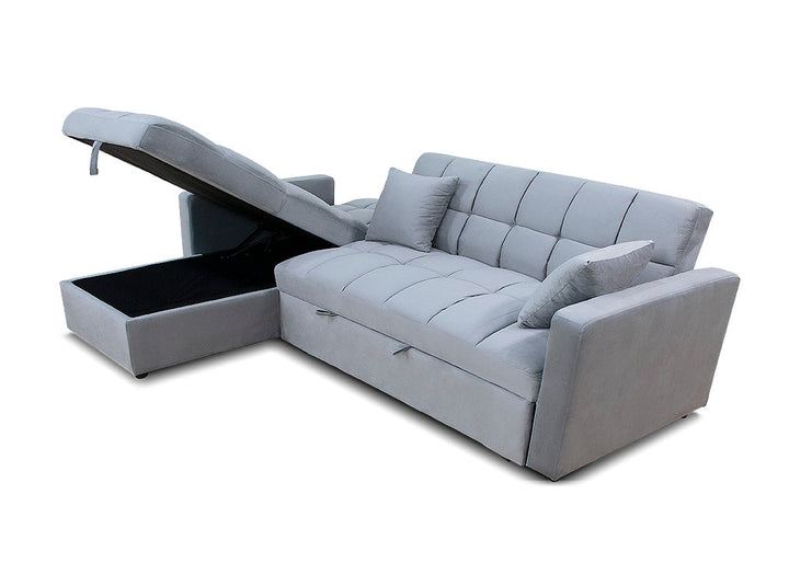 Sofá Cama Chaise Longue Kris 210cm Negro