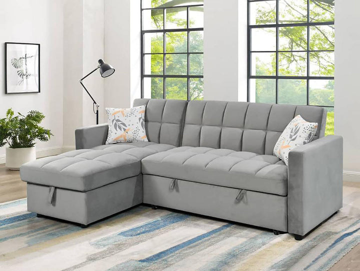 Sofá Cama Chaise Longue Kris 210cm Negro