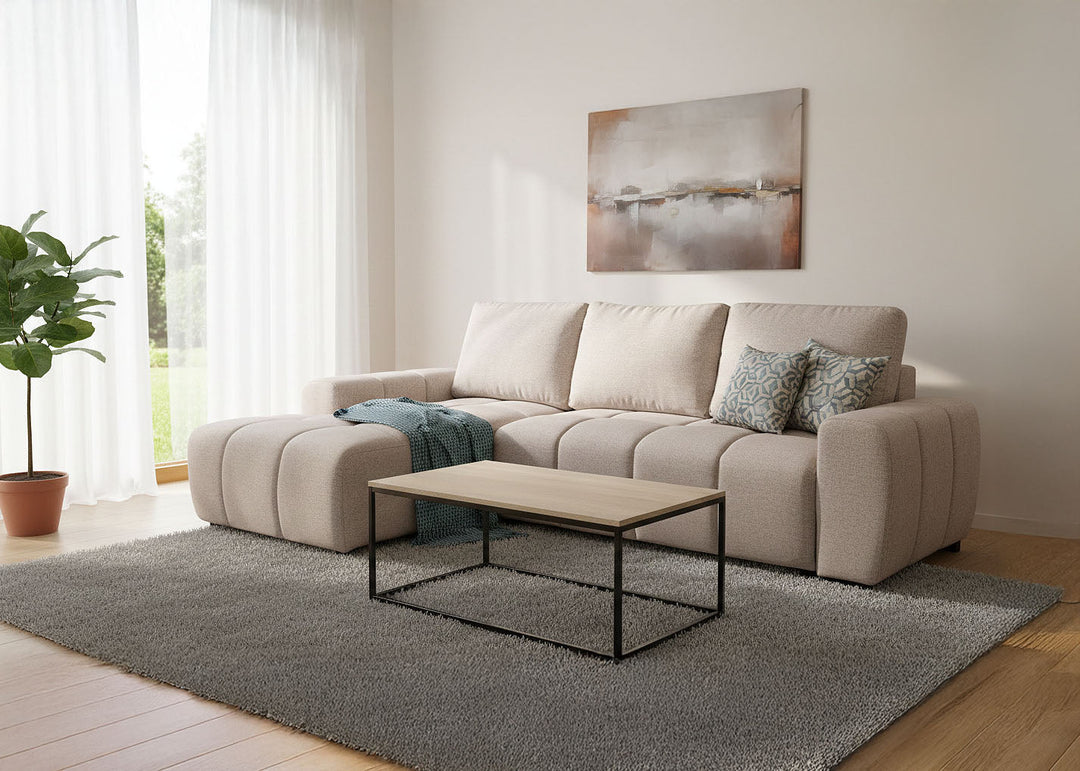 Sofa Cama Chaise Longue con Arcon Nuvola