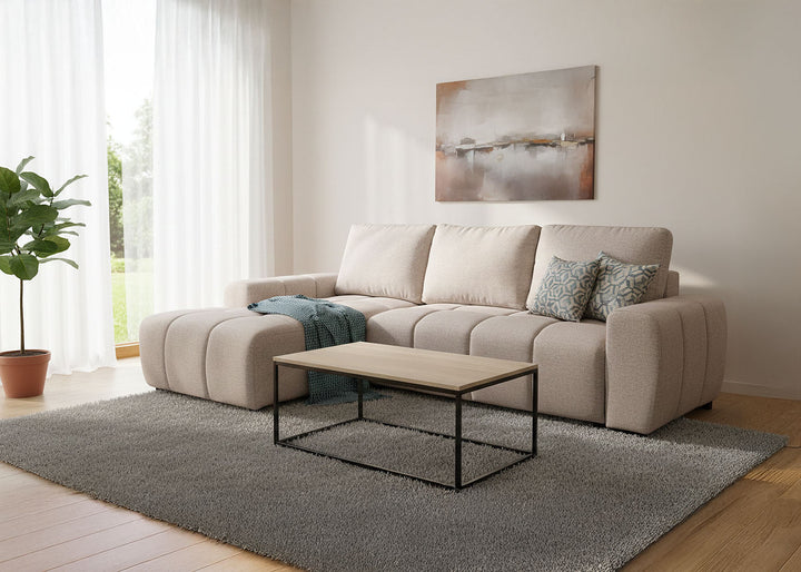 Sofa Cama Chaise Longue con Arcon Nuvola