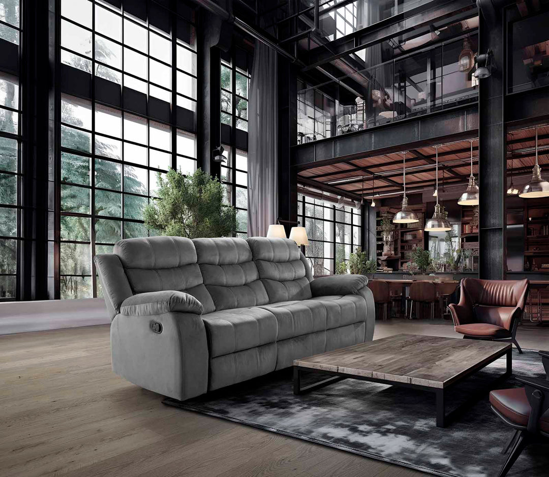 Sofa Reclinable Manual Houston 3 Plazas