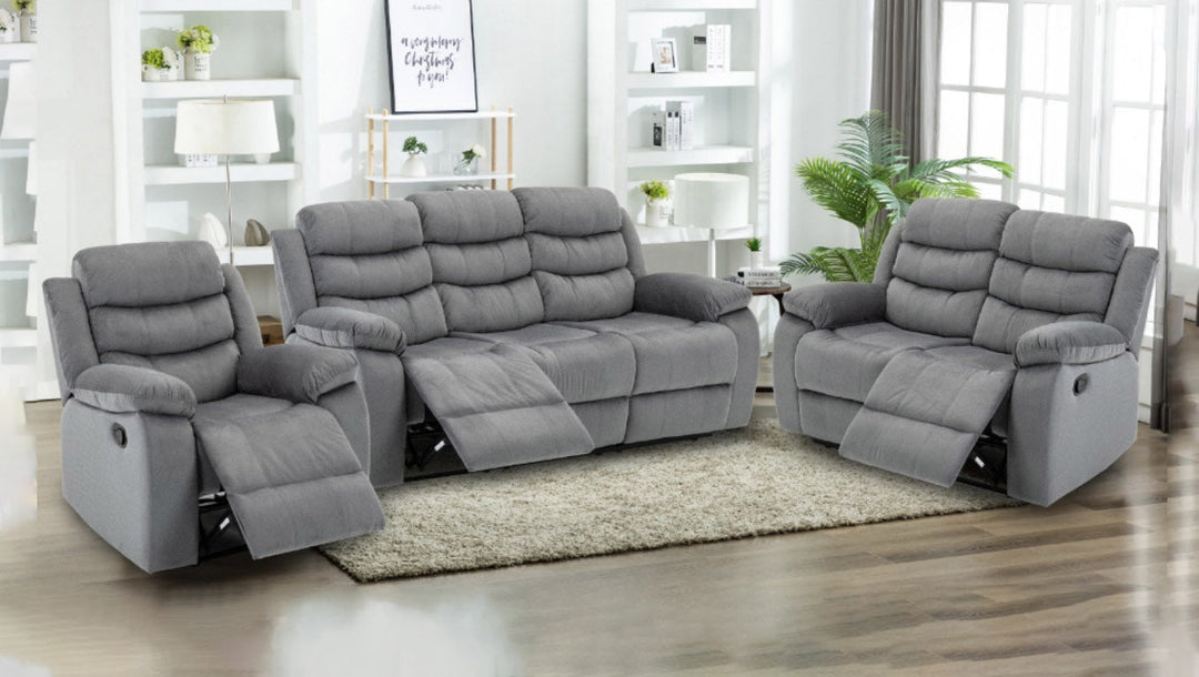 Sofa Reclinable Manual Houston 3 Plazas