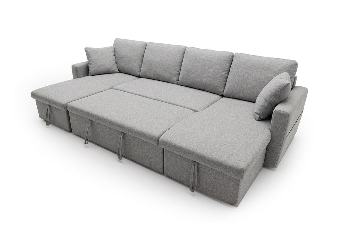 Sofá Doble Chaise Longue Nora, con Arcón 287cm
