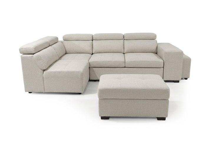 Sofa Cama Rinconera Teen + Puf con Arcon 264cm